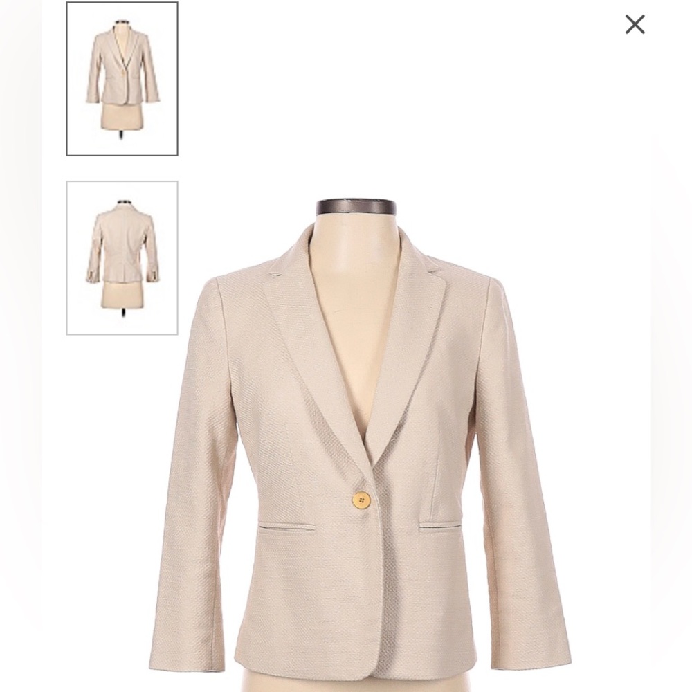Ann Taylor Suit Blazer Jacket Tan